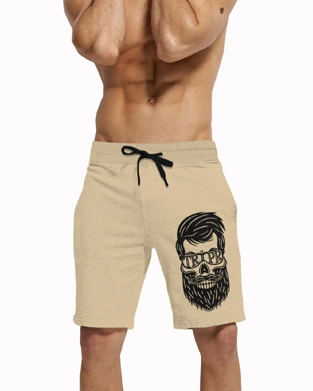 Men's moisture - wicking performance shorts for sweaty outdoor activitiesmens short-BEIGE
