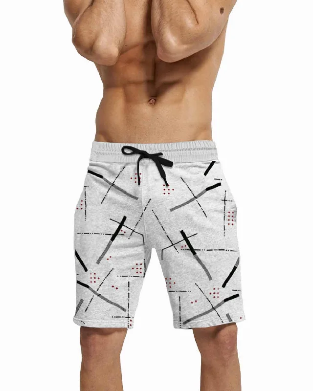 Men's high - waisted swim shorts with UPF protection for beach vacationsmens short-GREY