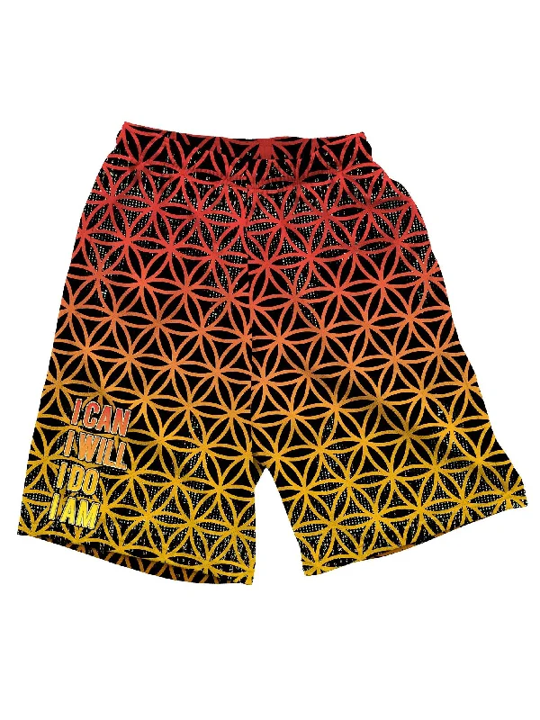 Men's button - fly denim work shorts for durability on the jobTransforming Shorts