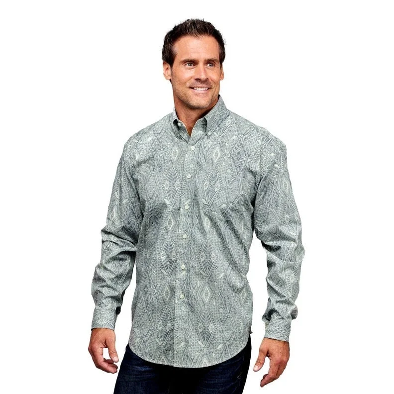 Men's Stretch - Fabric Casual Shirts in Navy Blue for a Comfortable and Flexible FitStetson Western Shirt Mens L/S Aztec Front Blue 11-001-0526-5023 BU