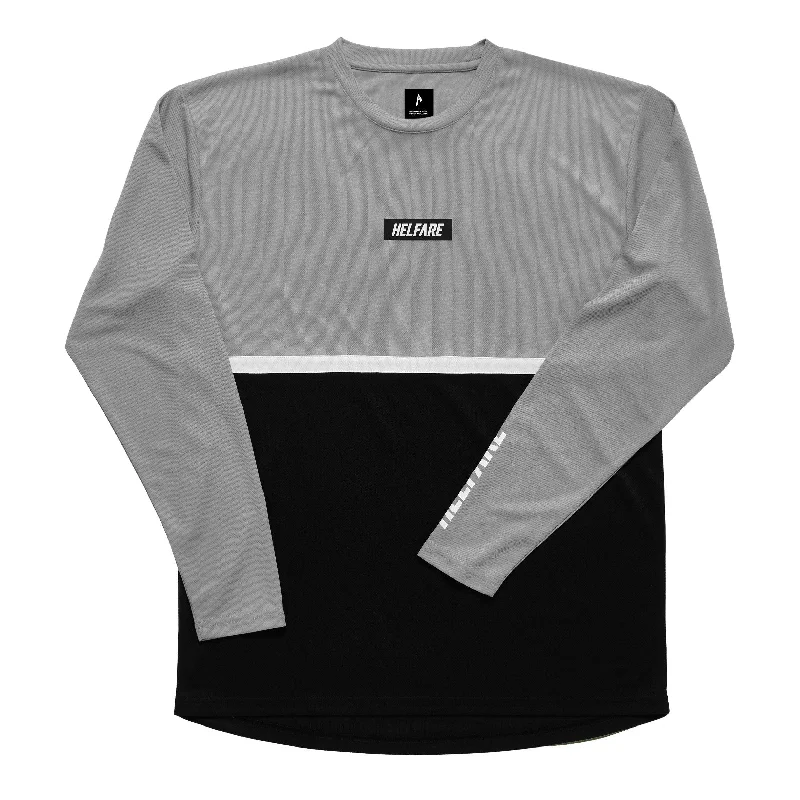 Men's Retro Soccer Jerseys of Famous Clubs from the 90s for Nostalgic Football EnthusiastsCadence Long Sleeve Jersey | Grey & Black Men's Retro Soccer Jerseys of Famous Clubs from the 90s for Nostalgic Football EnthusiastsCadence Long Sleeve Jersey | Grey & Black