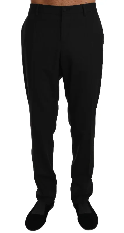 Men's Slim Fit Stretch Jeans in Dark Wash for a Modern and Comfortable LookDolce & Gabbana Elegant Formal Wool Blend Men's Trousers