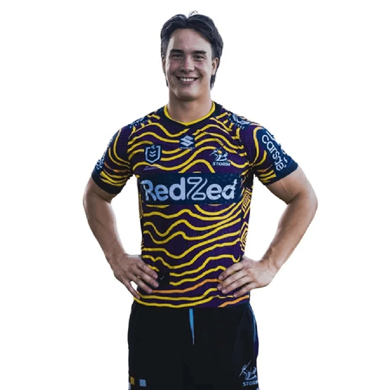 Men's Custom - Embroidered Volleyball Jerseys for Team Uniforms or Personalized GearMelbourne Storm 2022 Indigenous Jersey Men's Custom - Embroidered Volleyball Jerseys for Team Uniforms or Personalized GearMelbourne Storm 2022 Indigenous Jersey