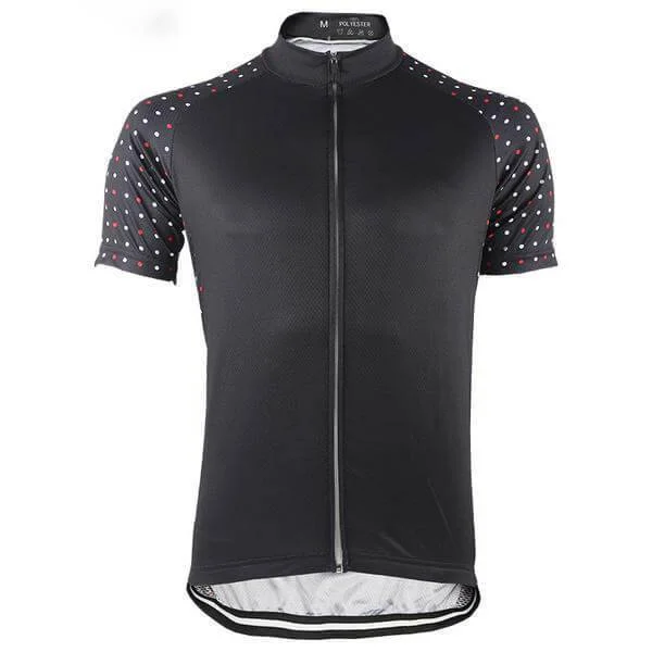 Men's Moisture - Wicking Lacrosse Jerseys with Mesh Panels for Optimal Performance on the FieldMen's Polka Dot Sleeve Black Cycling Jersey Men's Moisture - Wicking Lacrosse Jerseys with Mesh Panels for Optimal Performance on the FieldMen's Polka Dot Sleeve Black Cycling Jersey