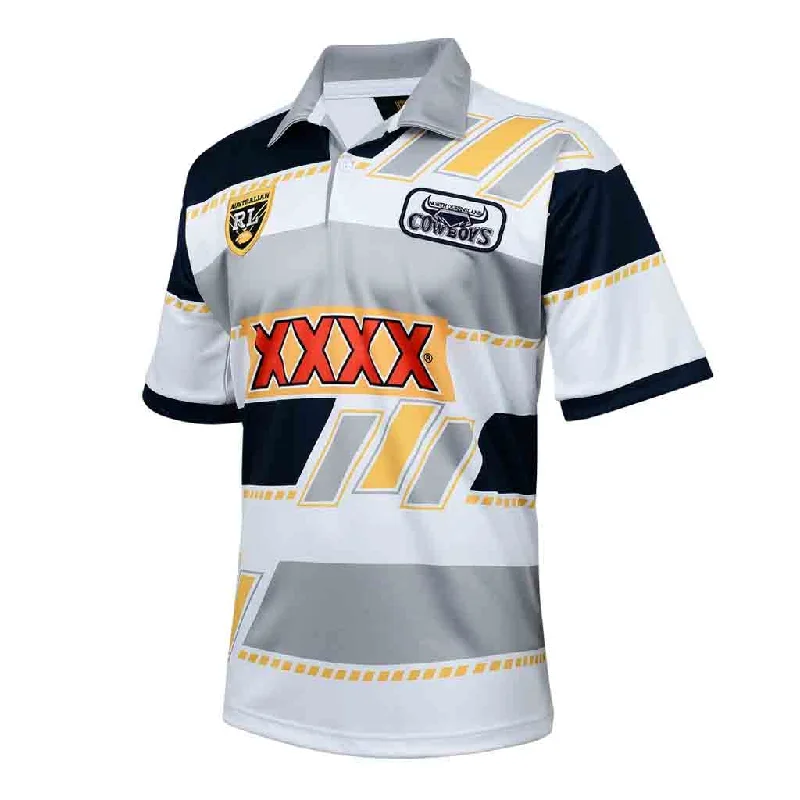 Men's Cycling Jerseys with Reflective Stripes for Safe and Stylish Rides at NightNorth Queensland Cowboys 1995 Sevens Retro Jersey Adult