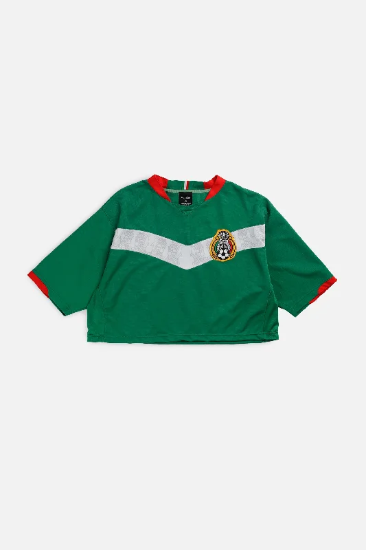 Men's Throwback Tennis Jerseys Inspired by Iconic Matches and PlayersRework Crop Mexico Soccer Jersey - XL