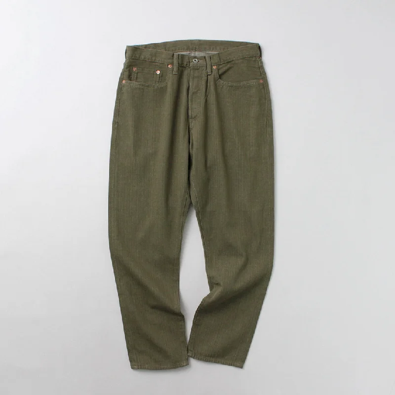 Men's Cargo Jeans with Multiple Pockets for a Practical and Outdoor - Friendly LookSANCA / UK Green Denim Tapered 5-Pants