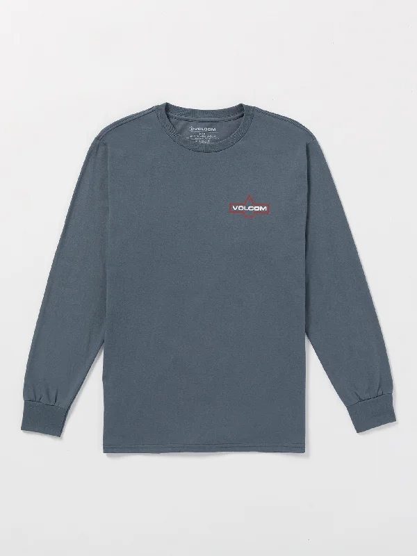 Men's Straight Leg Raw Denim Jeans for a Minimalist and Durable OptionBranding Iron Long Sleeve Tee - Dark Slate