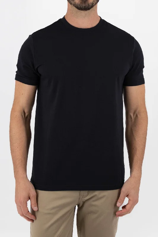 Men's Jeans with a Cargo - Inspired Knee Pocket for Extra StorageFeeder Stripe Tee - Black on Black