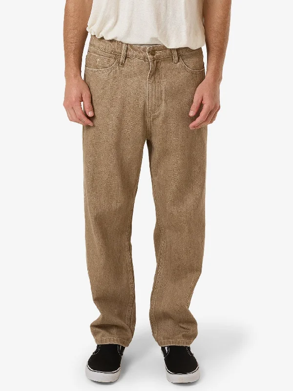 Men's Jeans with a Zip - Off Lower Leg for Convertible StyleSlacker Denim Jean - Breen Stonewash