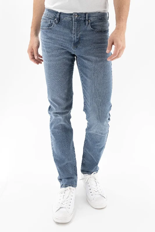 Men's Ripped Skinny Jeans in Acid Wash for an Edgy and Punk - Inspired StyleSlim Jean - Bailey