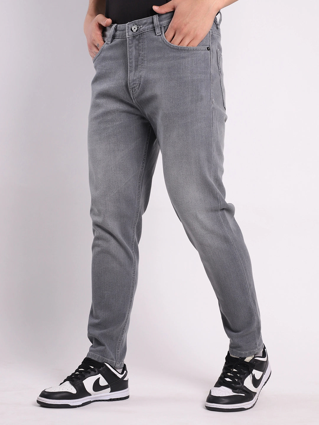 Men's Jeans with a Zip - Off Lower Leg for Convertible StyleSunset Wash Grey Denim Jeans
