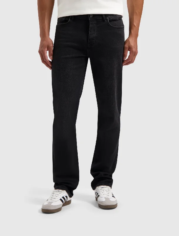 Men's Straight Leg Raw Denim Jeans for a Minimalist and Durable OptionThe Eric Regular Fit Jeans | Denim Dark Grey