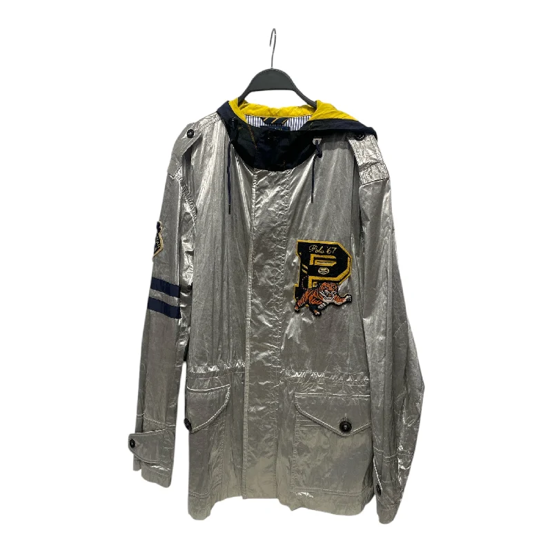 Men coats with a quick - drying feature for active lifestylesPOLO RALPH LAUREN/Windbreaker/L/Polyester/SLV/RALPH'S TIGER RAIN JACKET Men coats with a quick - drying feature for active lifestylesPOLO RALPH LAUREN/Windbreaker/L/Polyester/SLV/RALPH'S TIGER RAIN JACKET