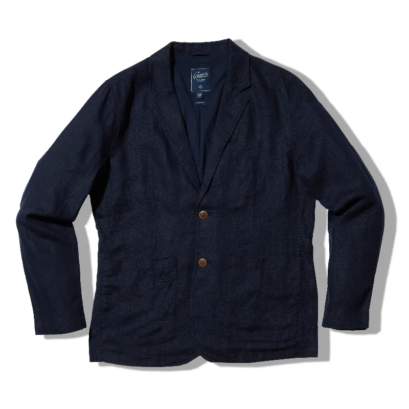 Men jackets with a zip - off sleeves to convert to a vestBal Harbour 2 Button Linen Blazer - Navy