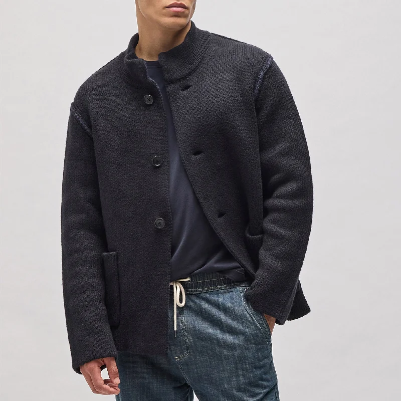Performance - driven men jackets with breathable fabric for sportsCoastal Knit Jacket - Black/Navy