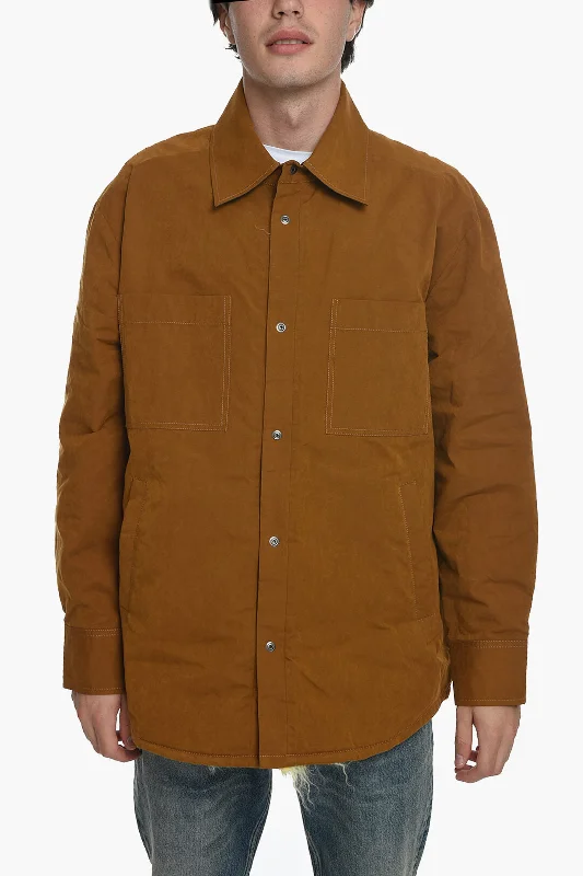 Men coats with a hooded design for added protection against the elementsCraig Green Cotton Blend Overshirt with Mohair and Wool Lining Men coats with a hooded design for added protection against the elementsCraig Green Cotton Blend Overshirt with Mohair and Wool Lining