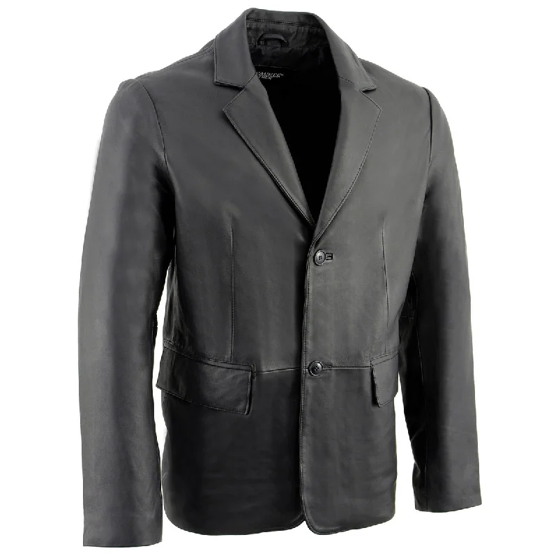 Performance - driven men jackets with breathable fabric for sportsMilwaukee Leather SFM1880 Men's Black 2-Button Closure Car Coat Blazer Leather Jacket