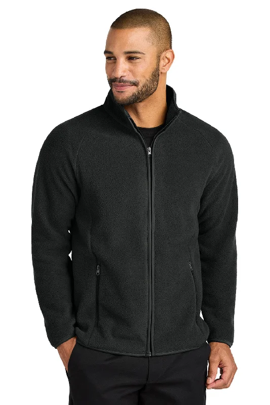 Men fleece - trimmed parkas for extreme cold conditionsPort Authority Mens C-FREE Raglan Pill Resistant Fleece Full Zip Jacket - Deep Black - New