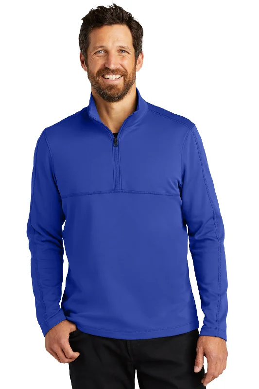Men fleece - paneled cycling jerseys for bike ridesPort Authority Mens Smooth Fleece 1/4 Zip Jacket - True Royal Blue