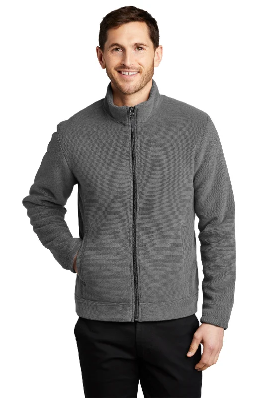 Men fleece - trimmed slippers for cozy indoor wearPort Authority Mens Ultra Warm Brushed Fleece Full Zip Jacket - Gusty Grey/Sterling Grey
