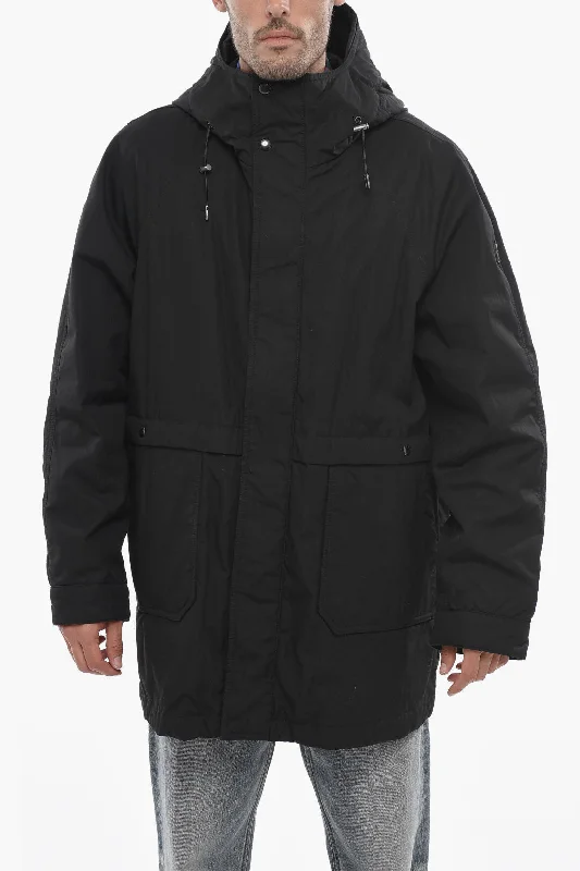 Men coats with a detachable faux - fur collar for a trendy and warm touchWoolrich Padded Hooded Jacket Men coats with a detachable faux - fur collar for a trendy and warm touchWoolrich Padded Hooded Jacket