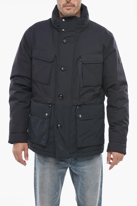 Lightweight men coats made of breathable fabric for spring and autumnWoolrich Solid Color TETON Utility Down Jacket with Extractable Hood Lightweight men coats made of breathable fabric for spring and autumnWoolrich Solid Color TETON Utility Down Jacket with Extractable Hood