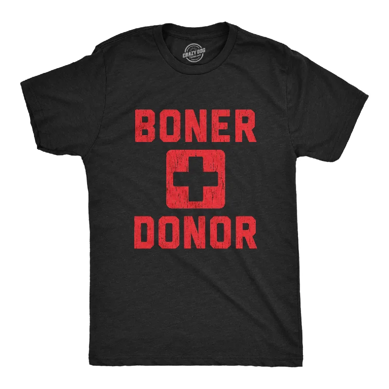 Men's smart - casual checkered t - shirts for semi - formal occasionsBoner Donor Men's T Shirt