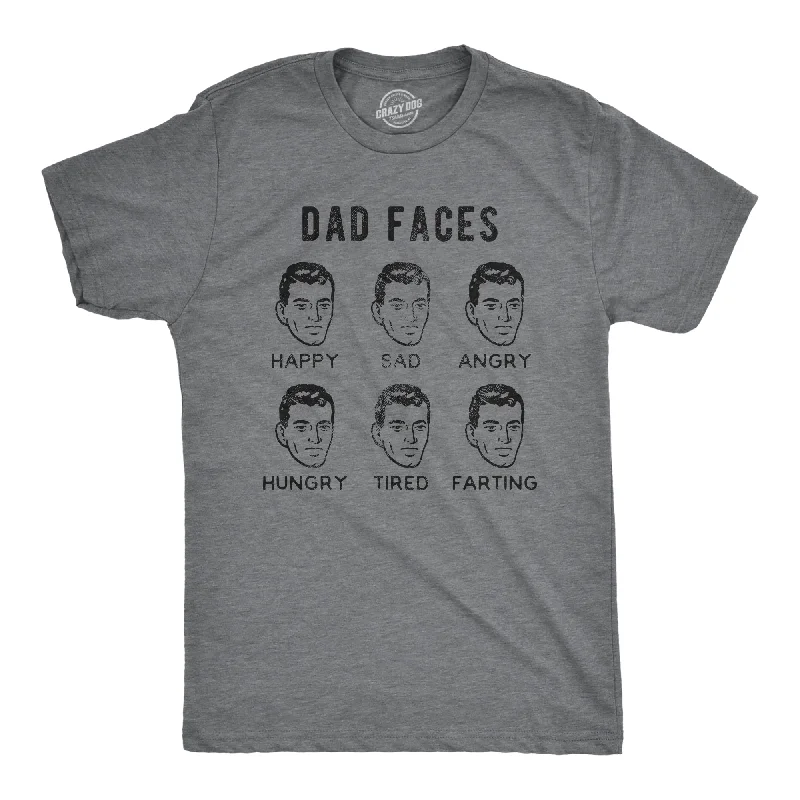 Men's printed Hawaiian t - shirts for tropical vacationsDad Faces Men's T Shirt