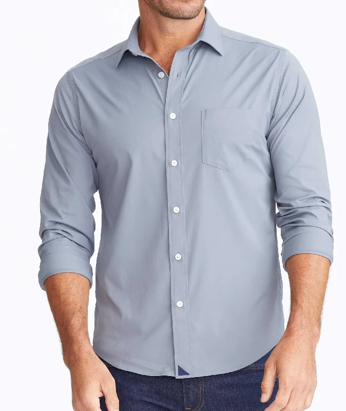 Men's button - down spread collar polo shirts for business casualWrinkle-Free Performance Gironde Shirt Men's button - down spread collar polo shirts for business casualWrinkle-Free Performance Gironde Shirt