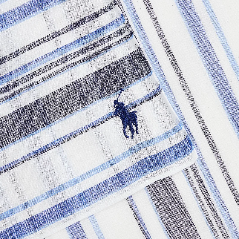 Men's UV - protected polo shirts for outdoor gardeningPolo Ralph Lauren - Handkerchief - Stripe - Ivory & Blue Men's UV - protected polo shirts for outdoor gardeningPolo Ralph Lauren - Handkerchief - Stripe - Ivory & Blue