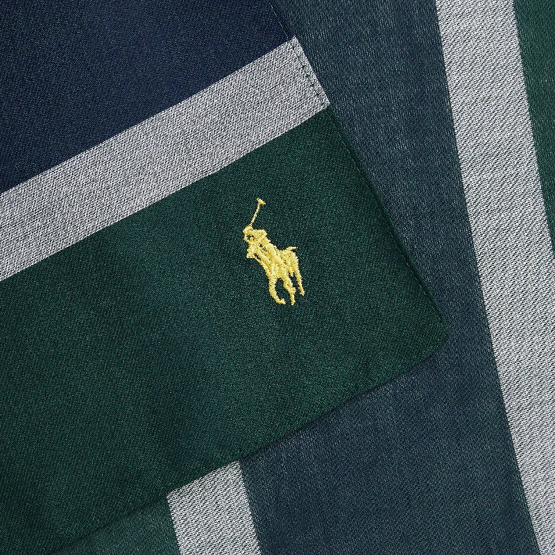 Men's stretchable athletic polo shirts for fitness workoutsPolo Ralph Lauren - Handkerchief - Stripe - Green, Navy & Grey Men's stretchable athletic polo shirts for fitness workoutsPolo Ralph Lauren - Handkerchief - Stripe - Green, Navy & Grey