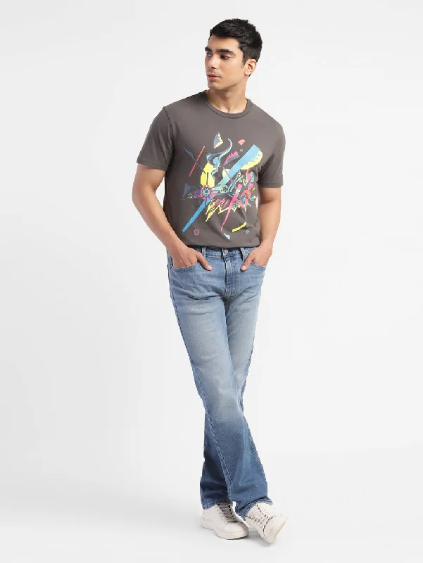 Men's distressed denim - look t - shirts with a rugged appealMen's Graphic Print Slim Fit T-shirt Men's distressed denim - look t - shirts with a rugged appealMen's Graphic Print Slim Fit T-shirt