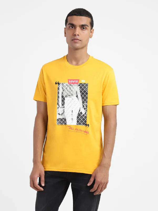 Men's antimicrobial t - shirts for odor - free freshness during travelMen's Graphic Print Regular Fit T-shirt
