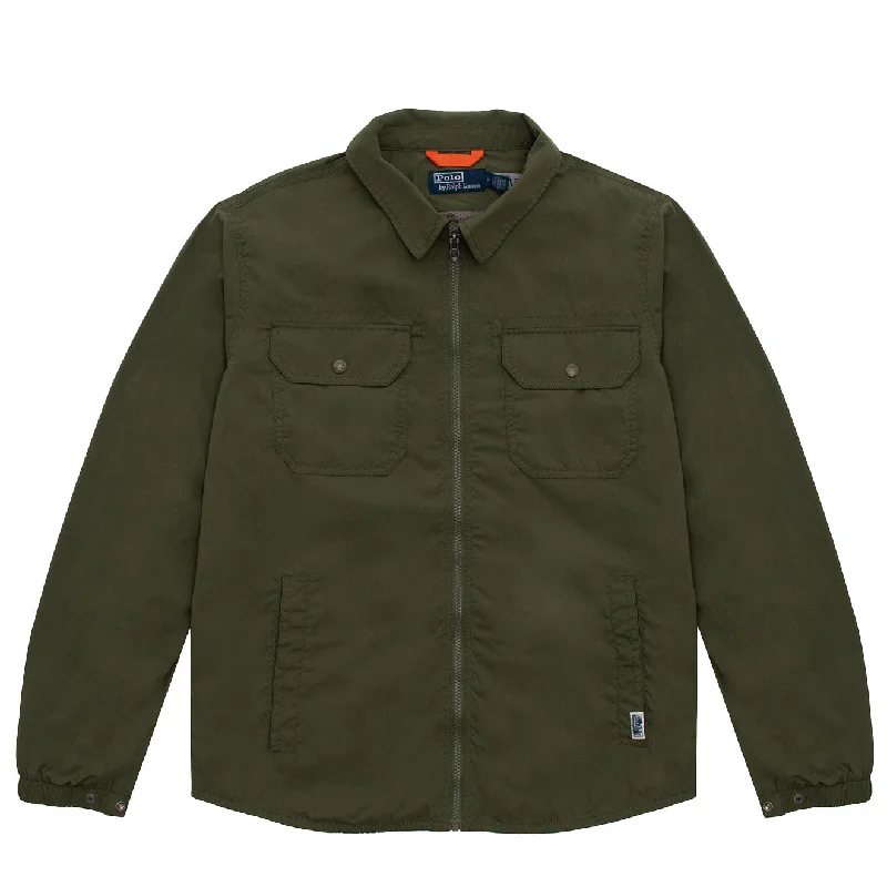 Men's breathable cotton blend polo shirts for summer outingsPolo Ralph Lauren Water-Repellent Shirt Jacket Dark Sage Men's breathable cotton blend polo shirts for summer outingsPolo Ralph Lauren Water-Repellent Shirt Jacket Dark Sage