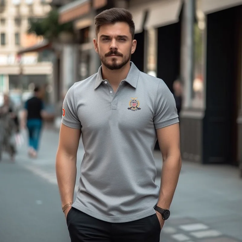 Men's ribbed cuffs and hem polo shirts for a textured lookPolo Republica Men's USA Crest & 6 Embroidered Short Sleeve Polo Shirt Men's ribbed cuffs and hem polo shirts for a textured lookPolo Republica Men's USA Crest & 6 Embroidered Short Sleeve Polo Shirt