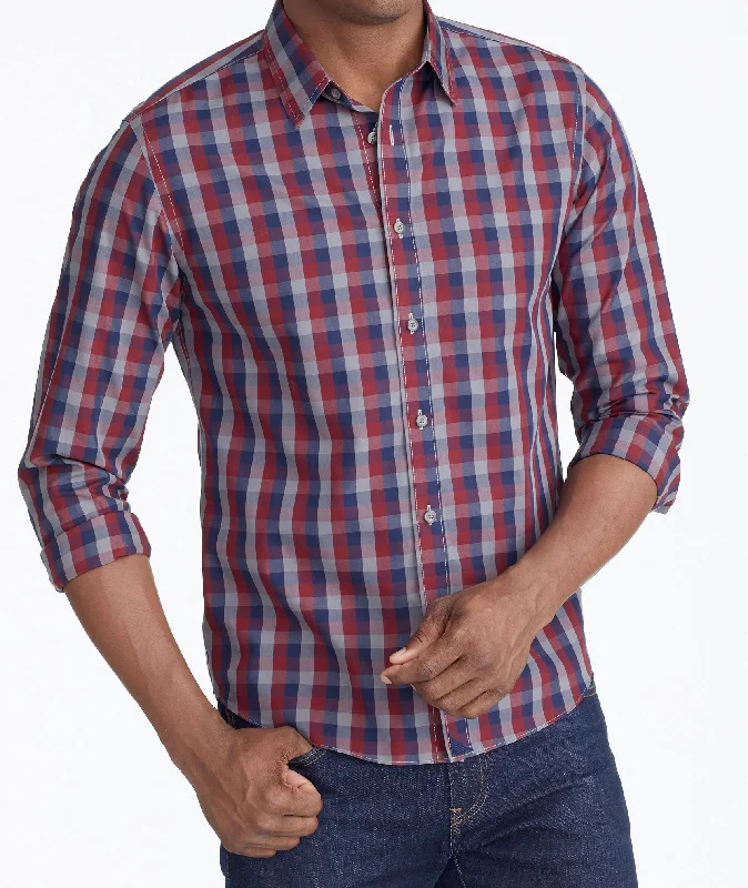 Men's two - tone stripe polo shirts with a preppy styleWrinkle-Free Pomerol Shirt