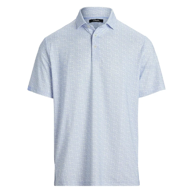 Men's antimicrobial polo shirts for odor - free daily wearRLX Printed Airflow Polo Office Blue - AW24 Men's antimicrobial polo shirts for odor - free daily wearRLX Printed Airflow Polo Office Blue - AW24