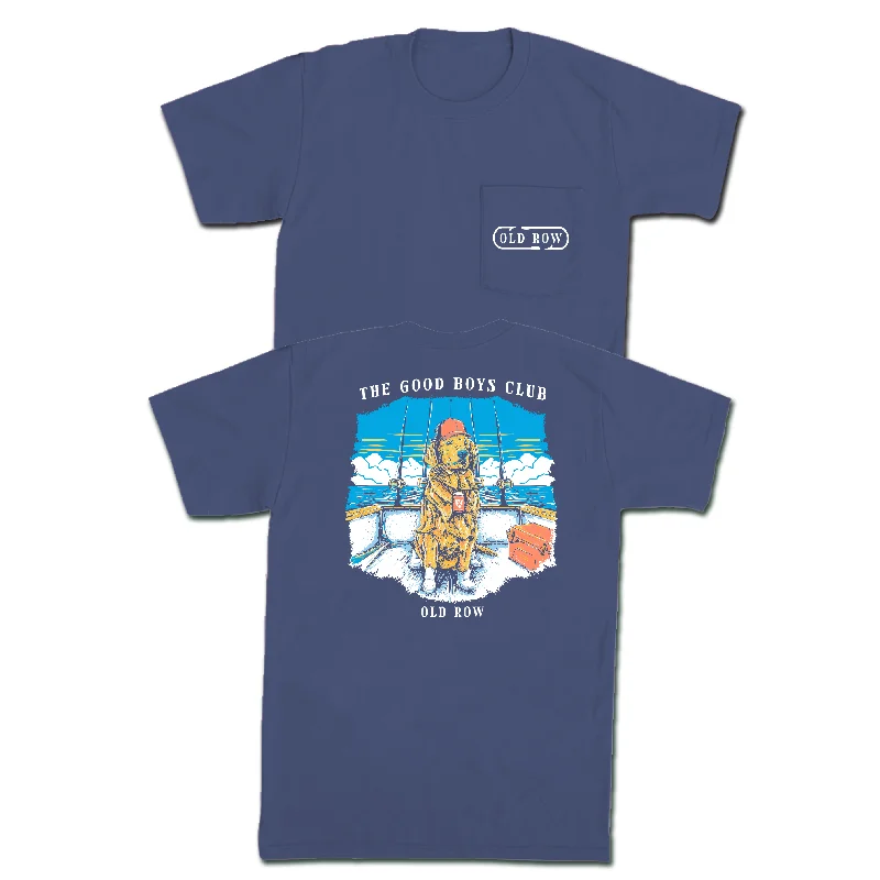 Men's ribbed t - shirts with a textured finish for added styleThe Good Boys Club Deep Sea Pocket Tee