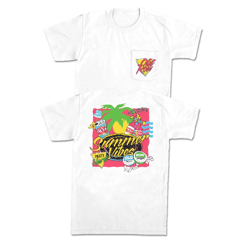 Men's smart - casual checkered t - shirts for semi - formal occasionsThe Summer Vibes Pocket Tee